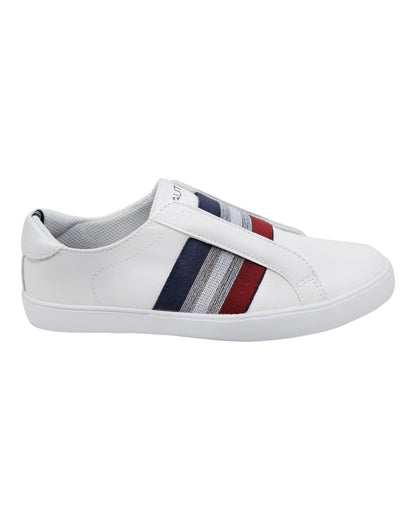 Nautica Women's Bennet 2 Stripe Slip On Sneakers